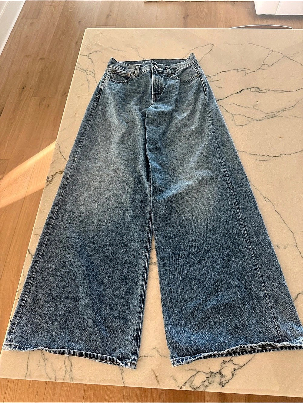 J.Crew Re-Imagined Wide-Leg Jeans Women's Wide Leg Jeans in Blue Waist 24
